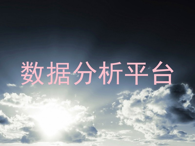 数据分析平台