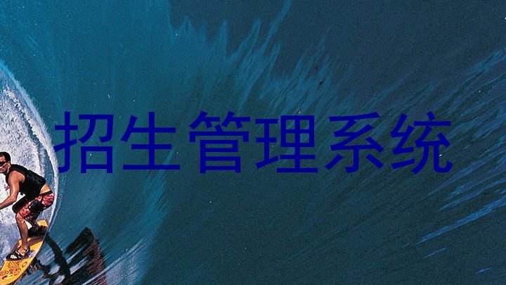 招生管理系统