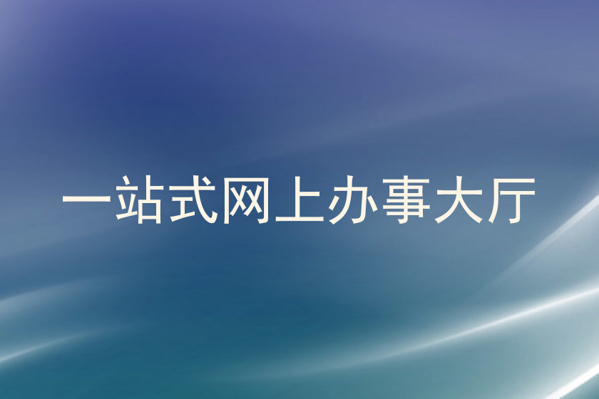 一站式网上办事大厅