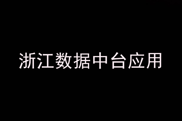 浙江数据中台应用