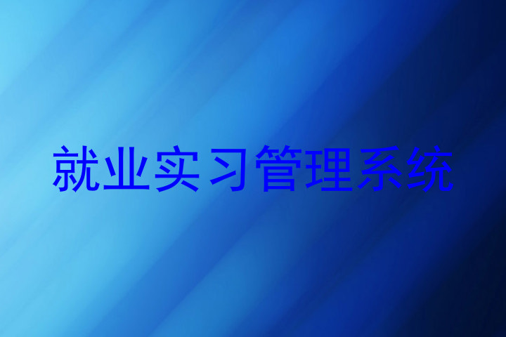 就业实习管理系统