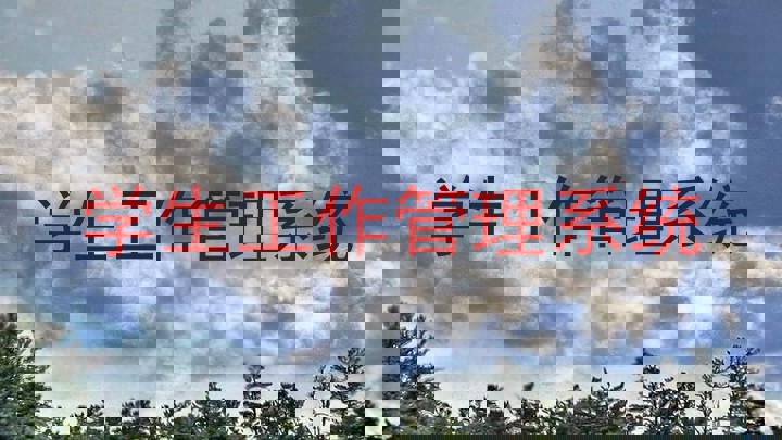 学生工作管理系统