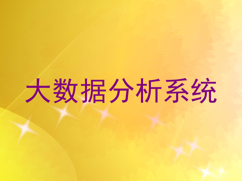 大数据分析系统