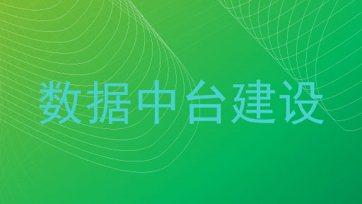数据中台建设