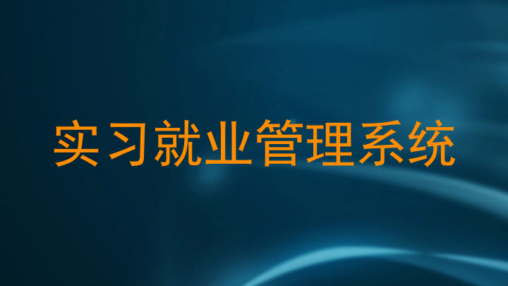 实习就业管理系统