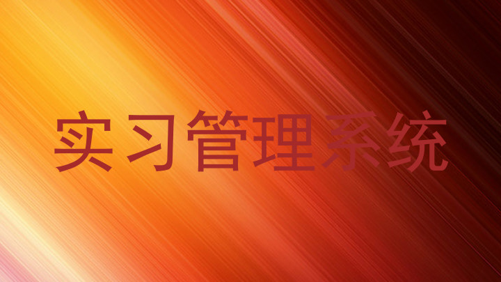 实习管理系统