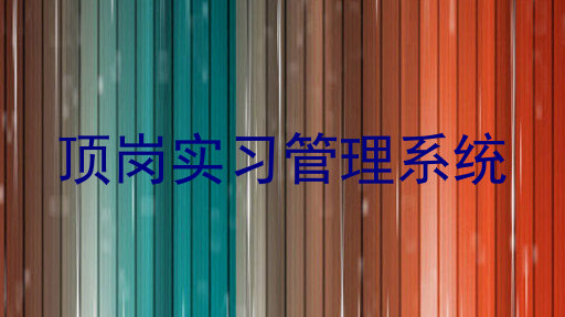 顶岗实习管理系统