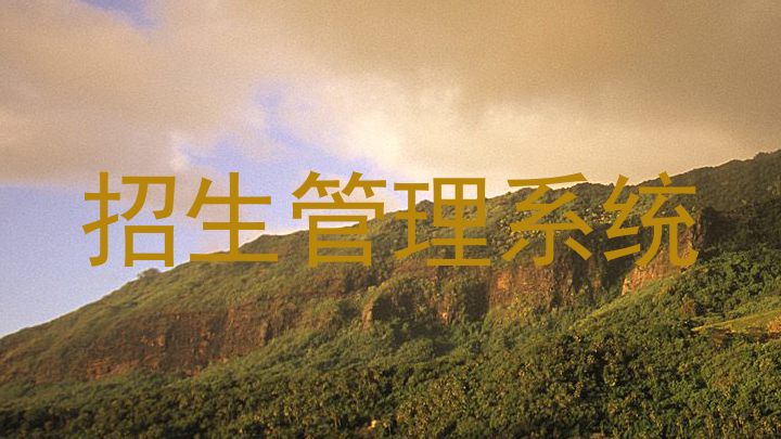 招生管理系统