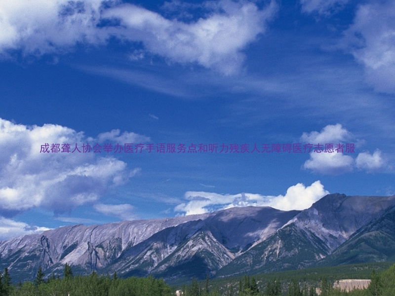 成都聋人协会举办医疗手语服务点和听力残疾人无障碍医疗志愿者服