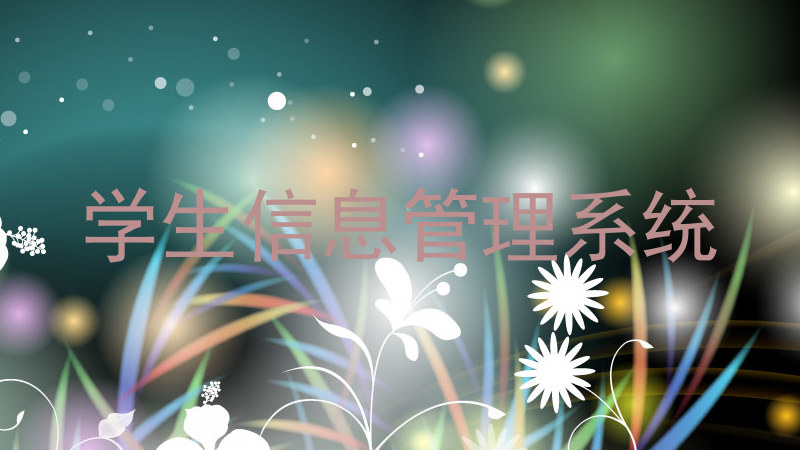 学生信息管理系统
