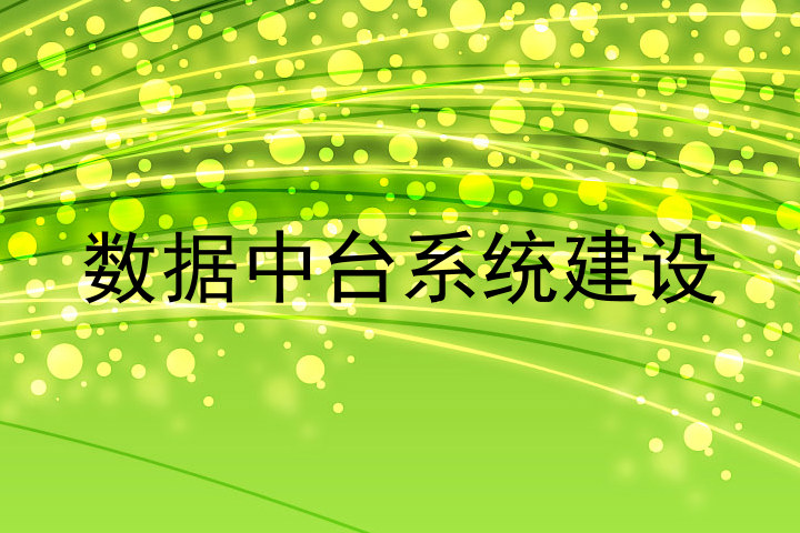 数据中台系统建设