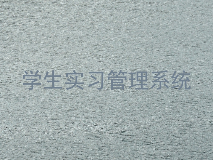 学生实习管理系统