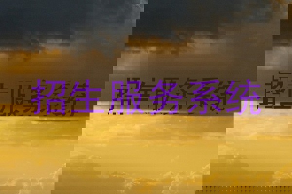 招生服务系统