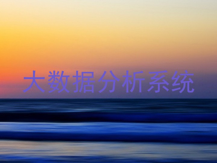 大数据分析系统