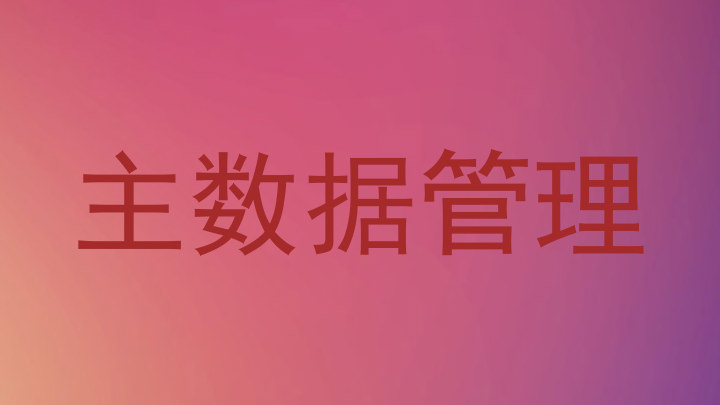 主数据管理
