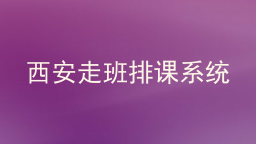 西安走班排课系统