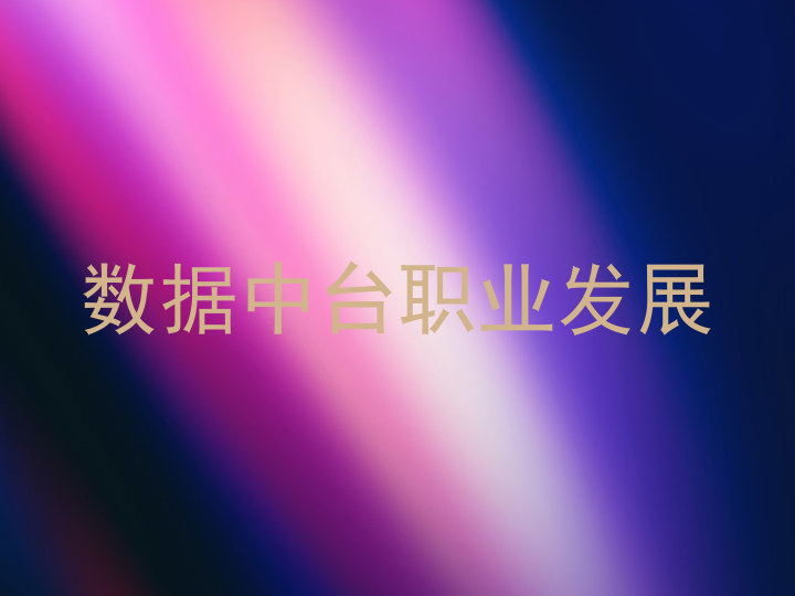 数据中台职业发展