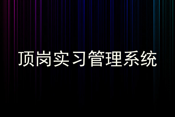 顶岗实习管理系统
