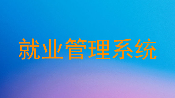 就业管理系统