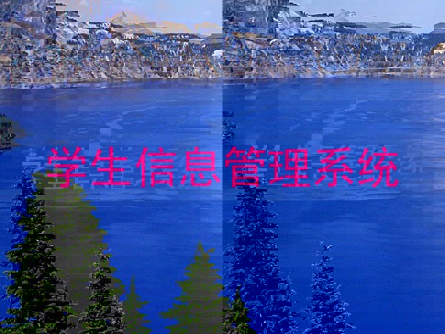 学生信息管理系统