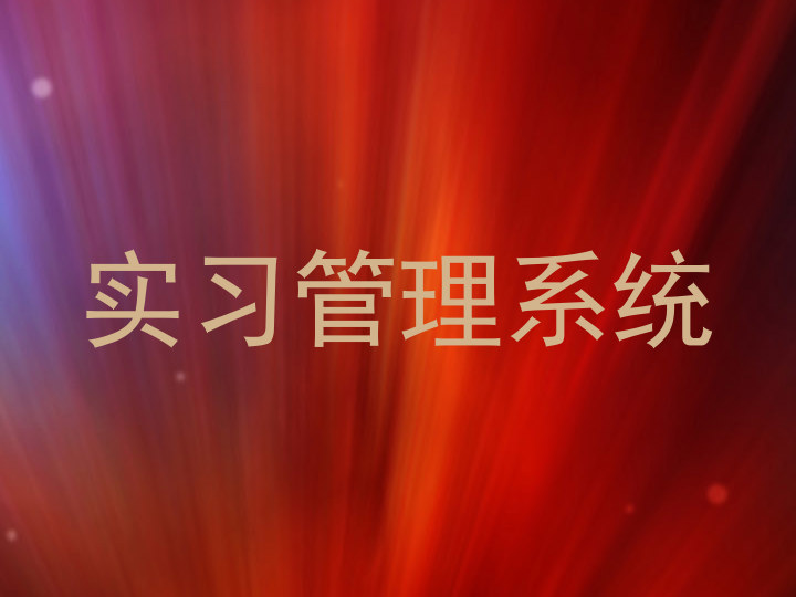 实习管理系统