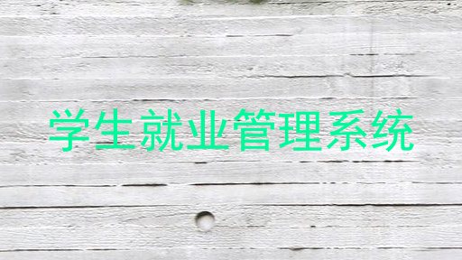 学生就业管理系统