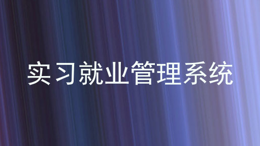 实习就业管理系统
