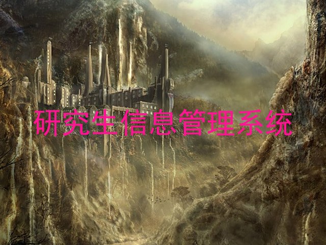 研究生信息管理系统