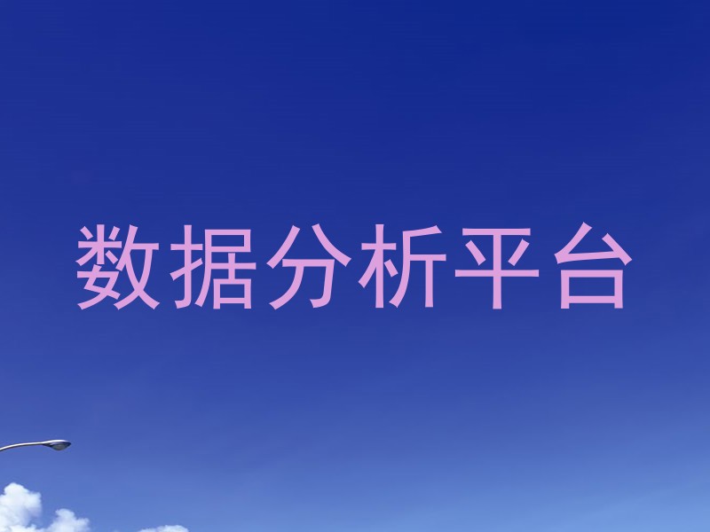 数据分析平台
