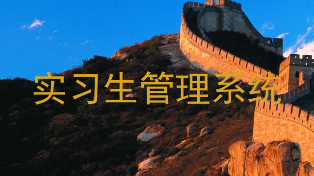 实习生管理系统