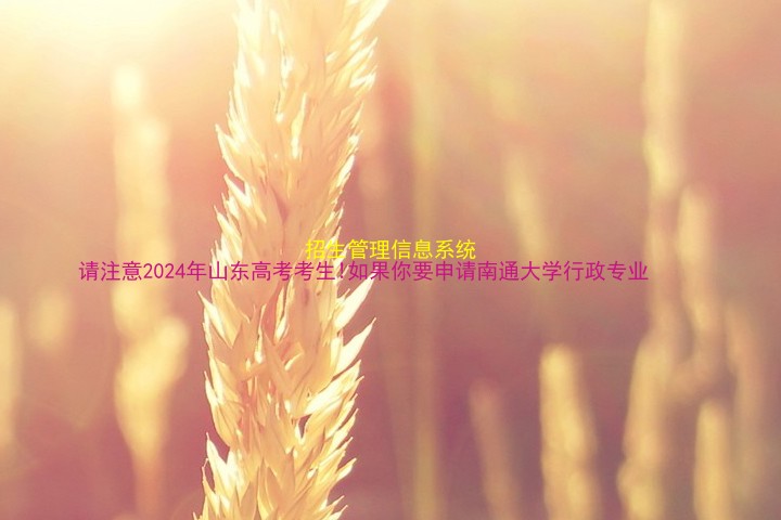 招生管理信息系统