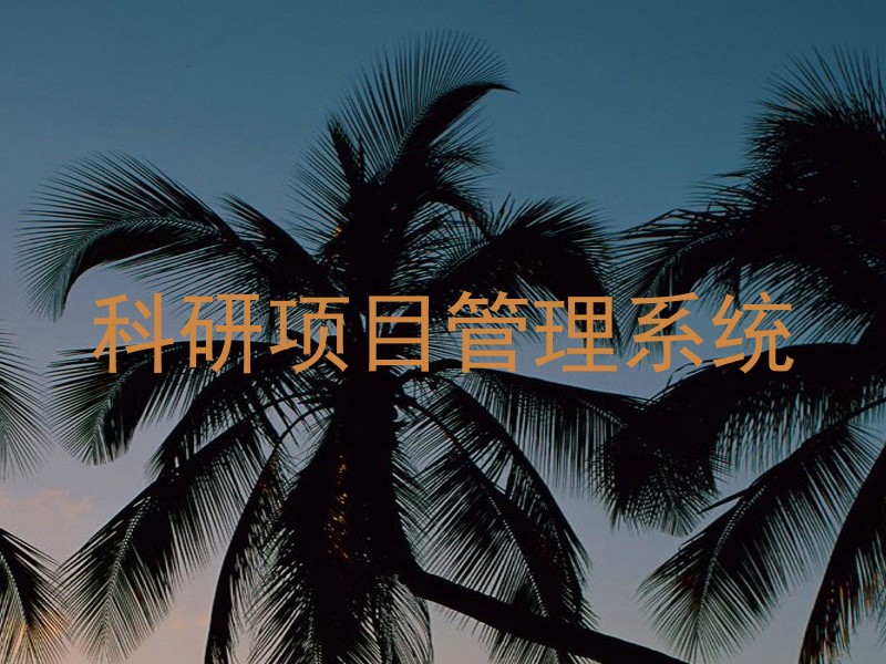科研项目管理系统