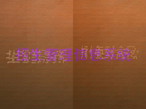招生管理信息系统