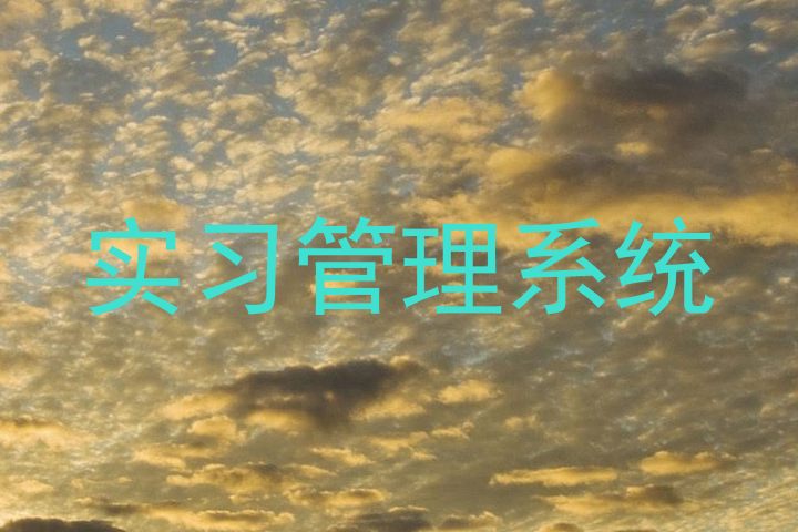 实习管理系统