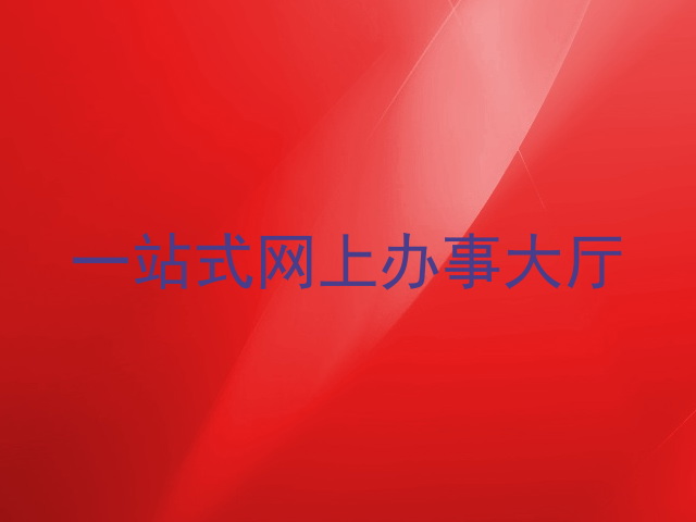 一站式网上办事大厅