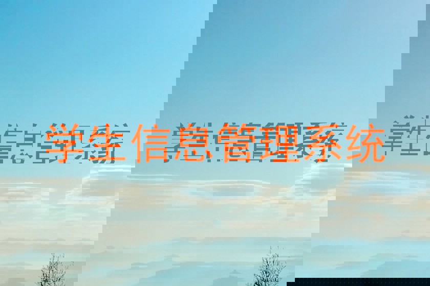 学生信息管理系统