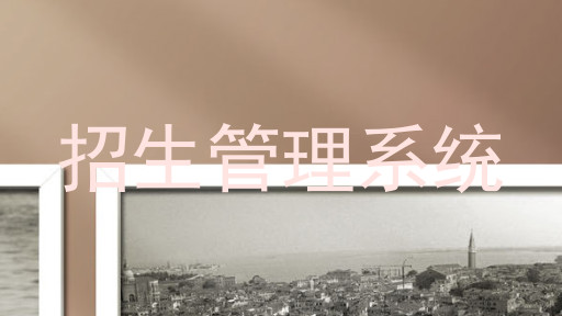 招生管理系统