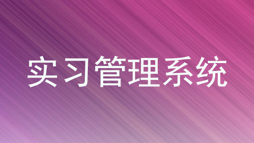 实习管理系统