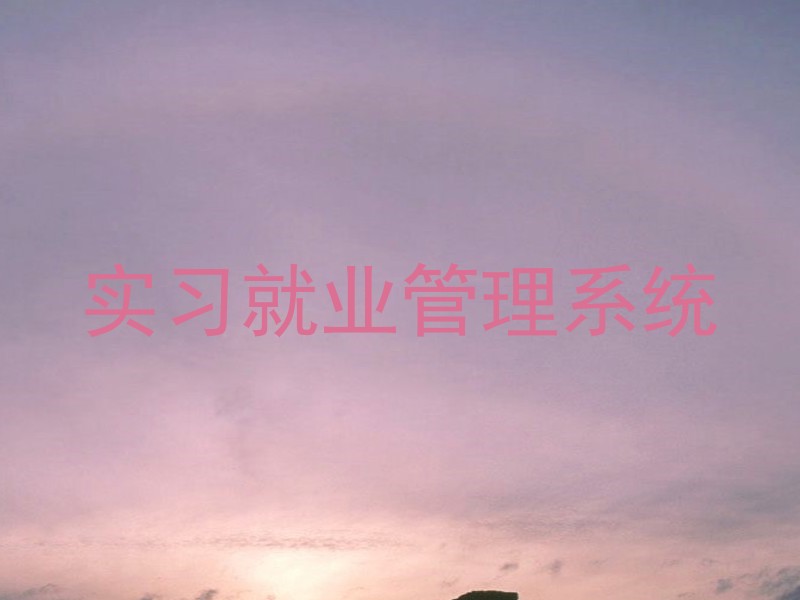 实习就业管理系统