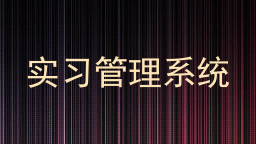 实习管理系统