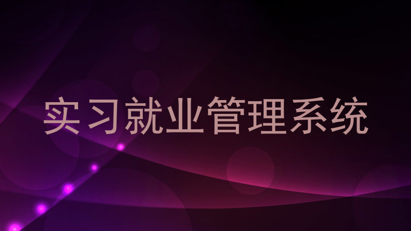实习就业管理系统