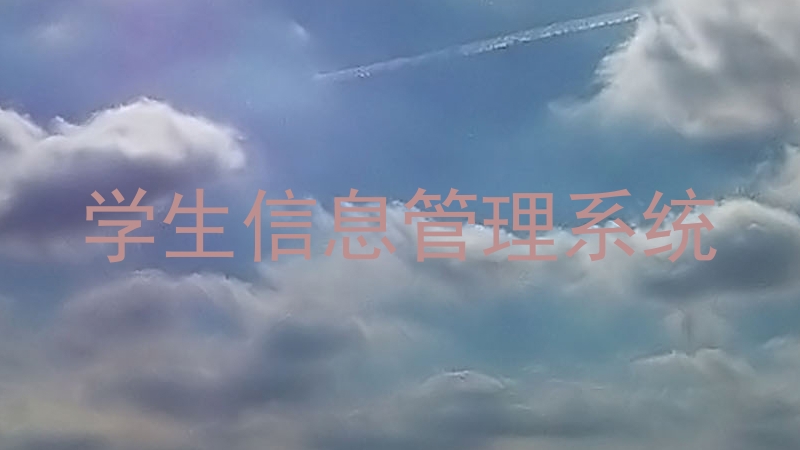 学生信息管理系统