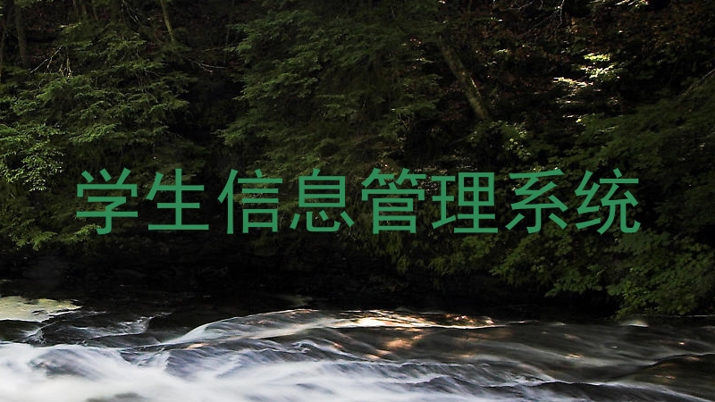 学生信息管理系统