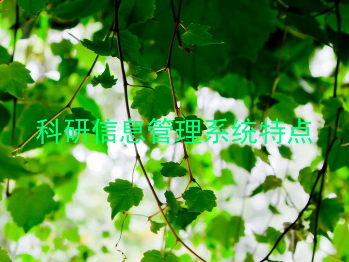 科研信息管理系统特点