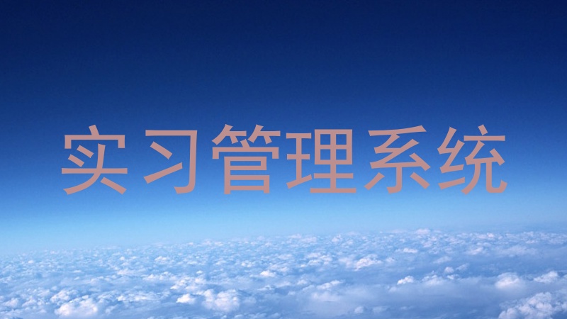 实习管理系统