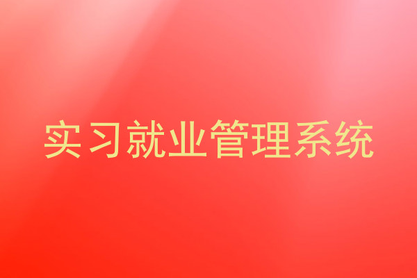 实习就业管理系统