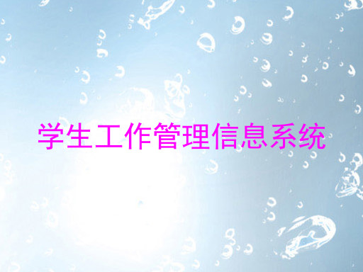 学生工作管理信息系统