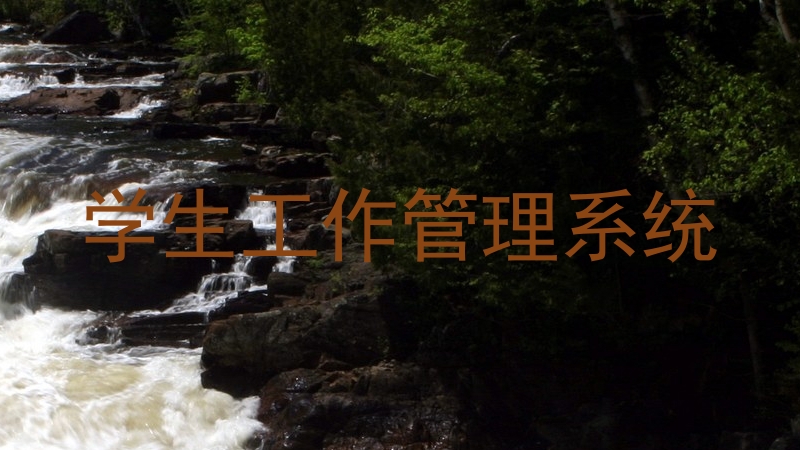 学生工作管理系统