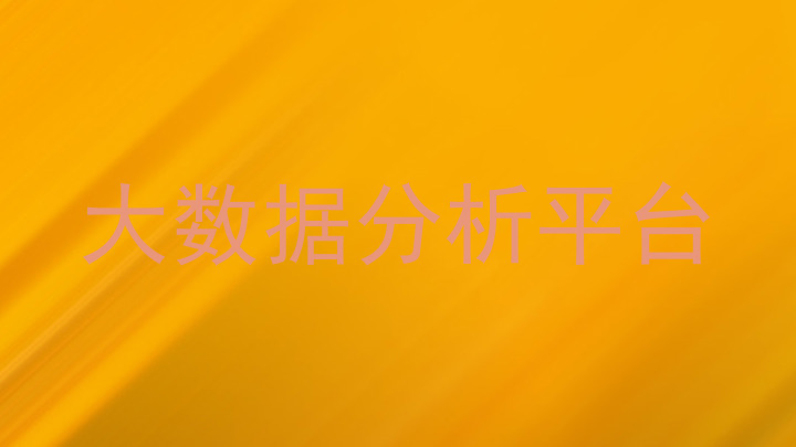 大数据分析平台