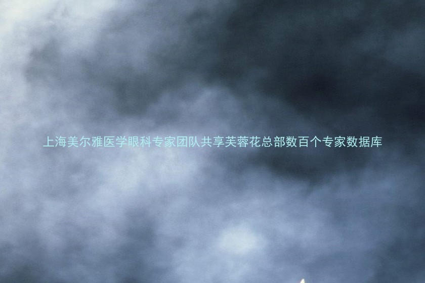 上海美尔雅医学眼科专家团队共享芙蓉花总部数百个专家数据库